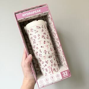 Hydrapeak 32oz “Ribbon & Roses” Floral Bow Tumbler NIB